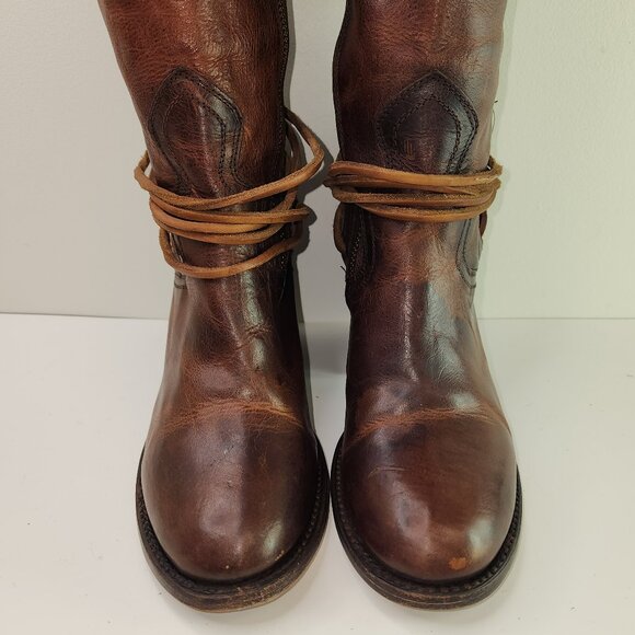 Freebird Steven Coal Brown Leather Tall High Boots (8 US) - Picture 3 of 13